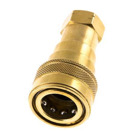 Messing DN 10 Hydraulische Koppeling Snelkoppeling 3/8 inch NPT binnendraad ISO 7241-1 B D 19.1mm