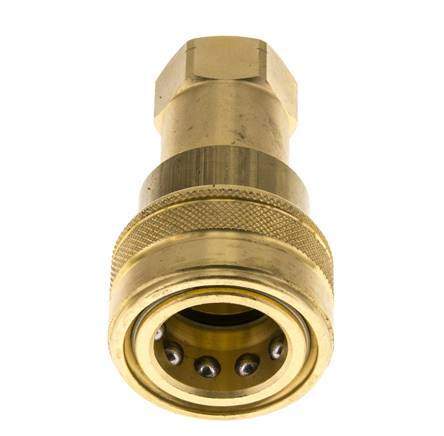 Messing DN 12.5 Hydraulische Koppeling Snelkoppeling 1/2 inch NPT binnendraad ISO 7241-1 B D 23.5mm
