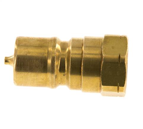 Messing DN 10 Hydraulische Koppeling Insteeknippel 3/8 inch NPT binnendraad ISO 7241-1 B D 19.1mm