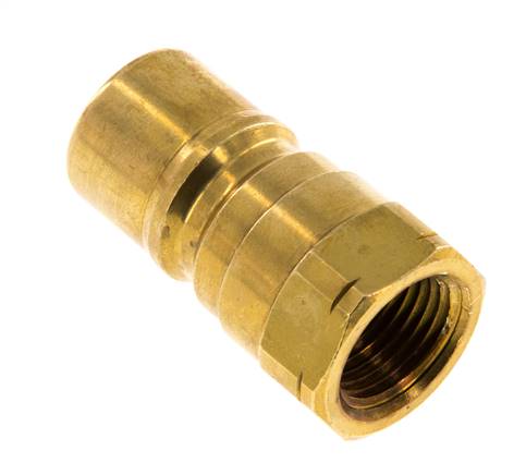 Messing DN 10 Hydraulische Koppeling Insteeknippel 3/8 inch NPT binnendraad ISO 7241-1 B D 19.1mm