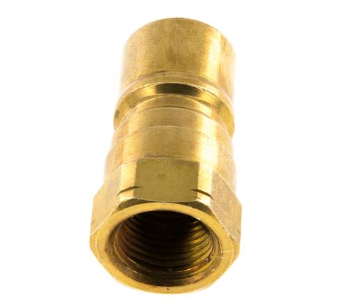 Messing DN 10 Hydraulische Koppeling Insteeknippel 3/8 inch NPT binnendraad ISO 7241-1 B D 19.1mm