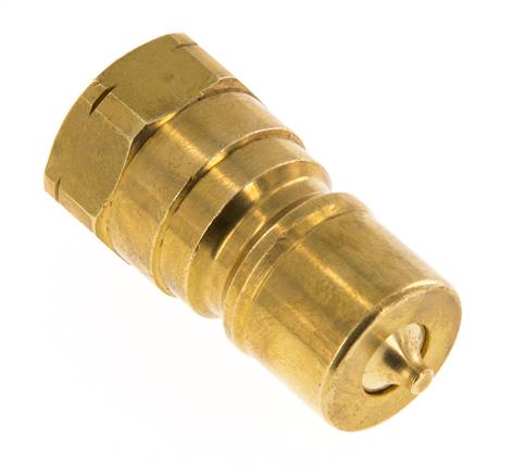 Messing DN 10 Hydraulische Koppeling Insteeknippel 3/8 inch NPT binnendraad ISO 7241-1 B D 19.1mm