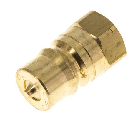 Messing DN 12.5 Hydraulische Koppeling Insteeknippel 1/2 inch NPT binnendraad ISO 7241-1 B D 23.5mm