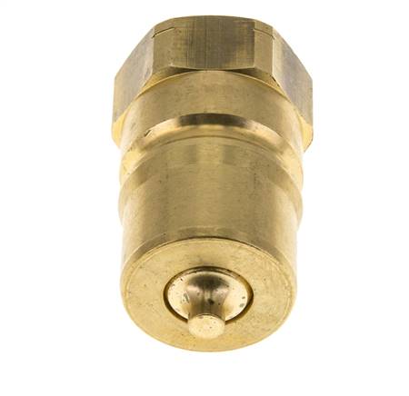 Messing DN 40 Hydraulische Koppeling Insteeknippel 1 1/4 inch NPT binnendraad ISO 7241-1 B D 44.5mm