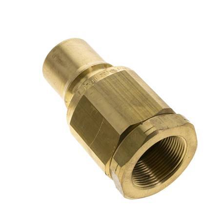 Brass DN 40 Hydraulic Coupling Plug 1 1/2 inch Female NPT Threads ISO 7241-1 B D 44.5mm