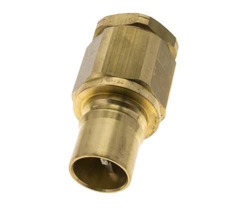 Messing DN 40 Hydraulische Koppeling Insteeknippel 1 1/2 inch NPT binnendraad ISO 7241-1 B D 44.5mm