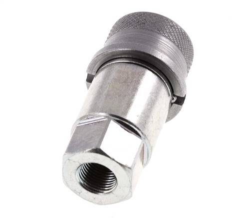 Stalen DN 4 Vlakdichtende Koppeling Snelkoppeling G 1/8 inch Binnendraad D 13.5mm