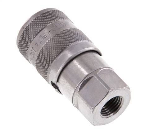 Stalen DN 6.3 Vlakdichtende Koppeling Snelkoppeling G 1/4 inch Binnendraad ISO 16028 D 16.2mm