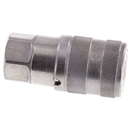 Stalen DN 6.3 Vlakdichtende Koppeling Snelkoppeling G 1/4 inch Binnendraad ISO 16028 D 16.2mm