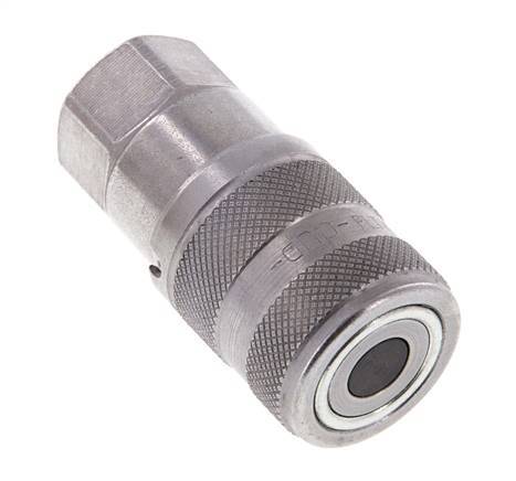 Stalen DN 6.3 Vlakdichtende Koppeling Snelkoppeling G 1/4 inch Binnendraad ISO 16028 D 16.2mm