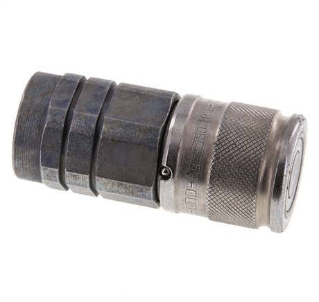 Stalen DN 10 Vlakdichtende Koppeling Snelkoppeling G 1/2 inch Binnendraad ISO 16028 D 19.7mm