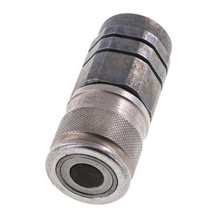 Stalen DN 10 Vlakdichtende Koppeling Snelkoppeling G 1/2 inch Binnendraad ISO 16028 D 19.7mm