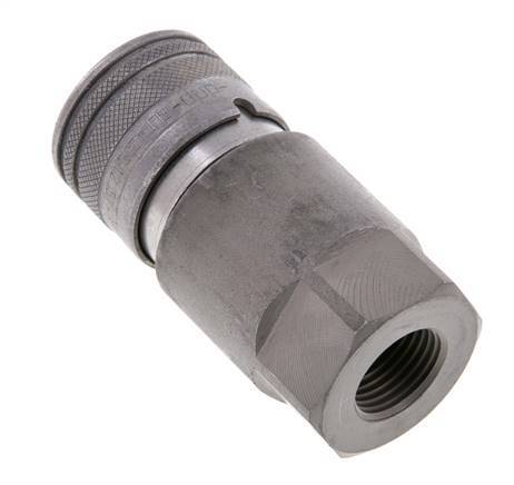 Stalen DN 12.5 Vlakdichtende Koppeling Snelkoppeling G 1/2 inch Binnendraad ISO 16028 D 24.5mm
