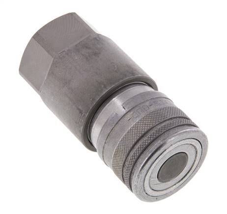 Stalen DN 12.5 Vlakdichtende Koppeling Snelkoppeling G 1/2 inch Binnendraad ISO 16028 D 24.5mm