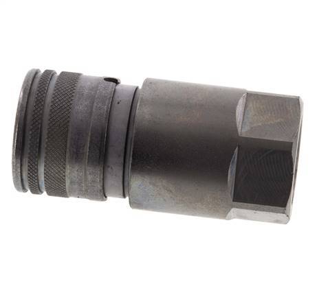 Steel DN 12.5 Flat Face Hydraulic Socket G 3/4 inch Female Threads ISO 16028 D 24.5mm