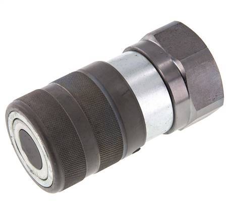 Stalen DN 25 Vlakdichtende Koppeling Snelkoppeling G 1 1/4 inch Binnendraad ISO 16028 D 36mm