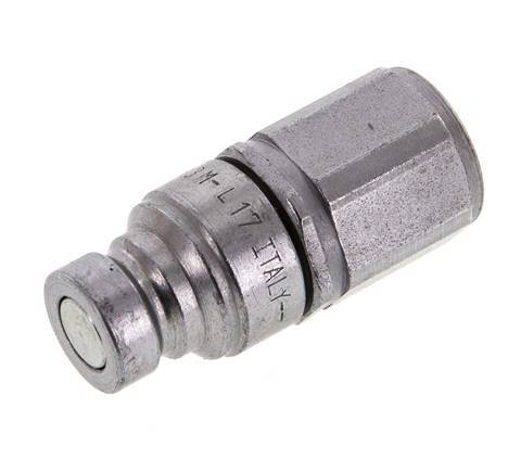 Stalen DN 6.3 Vlakdichtende Koppeling Insteeknippel G 1/4 inch Binnendraad ISO 16028 D 16.2mm