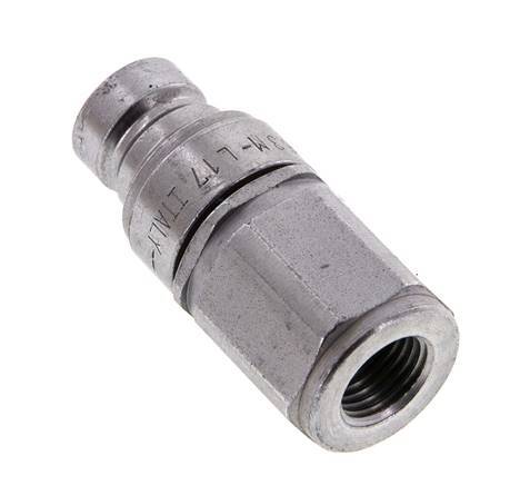 Stalen DN 6.3 Vlakdichtende Koppeling Insteeknippel G 1/4 inch Binnendraad ISO 16028 D 16.2mm