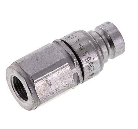 Stalen DN 6.3 Vlakdichtende Koppeling Insteeknippel G 1/4 inch Binnendraad ISO 16028 D 16.2mm