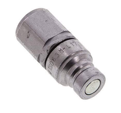 Stalen DN 6.3 Vlakdichtende Koppeling Insteeknippel G 1/4 inch Binnendraad ISO 16028 D 16.2mm