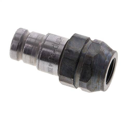 Stalen DN 10 Vlakdichtende Koppeling Insteeknippel G 3/8 inch Binnendraad ISO 16028 D 19.7mm