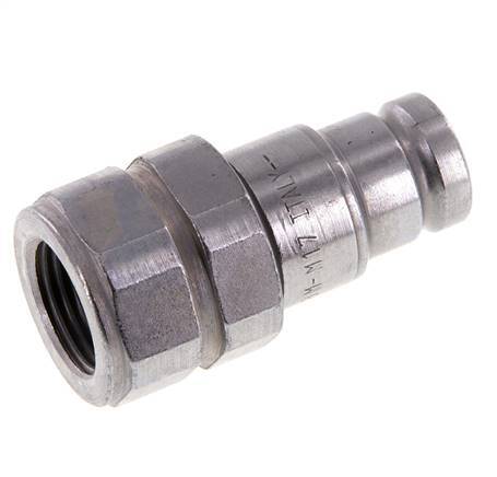 Stalen DN 10 Vlakdichtende Koppeling Insteeknippel G 1/2 inch Binnendraad ISO 16028 D 19.7mm