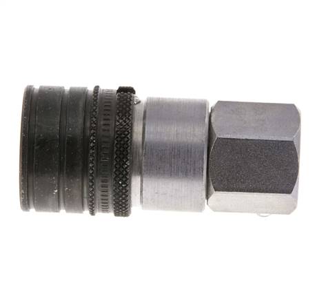 Stalen DN 6.3 Vlakdichtende Koppeling Snelkoppeling G 1/4 inch Binnendraad ISO 16028 CEJN D 16.2mm