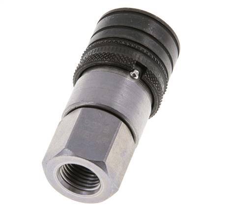 Stalen DN 6.3 Vlakdichtende Koppeling Snelkoppeling G 1/4 inch Binnendraad ISO 16028 CEJN D 16.2mm