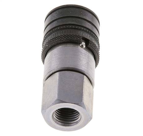 Stalen DN 6.3 Vlakdichtende Koppeling Snelkoppeling G 1/4 inch Binnendraad ISO 16028 CEJN D 16.2mm