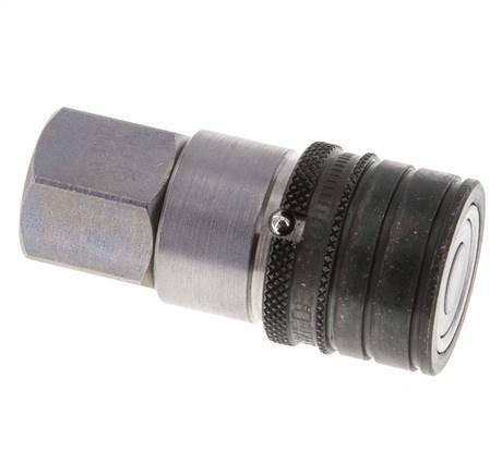 Stalen DN 6.3 Vlakdichtende Koppeling Snelkoppeling G 1/4 inch Binnendraad ISO 16028 CEJN D 16.2mm