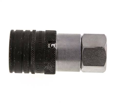 Stalen DN 10 Vlakdichtende Koppeling Snelkoppeling G 3/8 inch Binnendraad ISO 16028 CEJN D 19.7mm