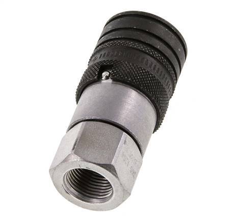 Stalen DN 10 Vlakdichtende Koppeling Snelkoppeling G 3/8 inch Binnendraad ISO 16028 CEJN D 19.7mm