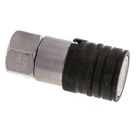 Stalen DN 10 Vlakdichtende Koppeling Snelkoppeling G 3/8 inch Binnendraad ISO 16028 CEJN D 19.7mm