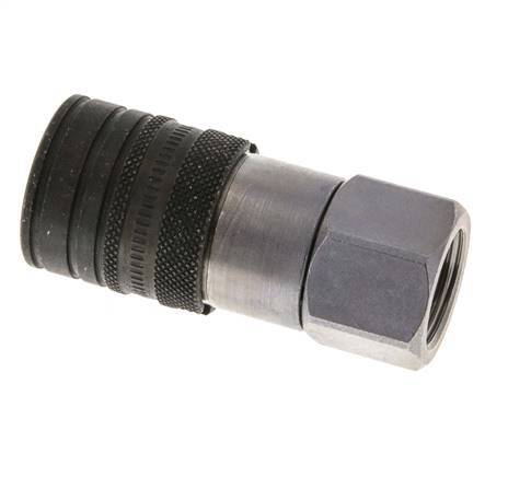 Stalen DN 10 Vlakdichtende Koppeling Snelkoppeling G 1/2 inch Binnendraad ISO 16028 CEJN D 19.7mm