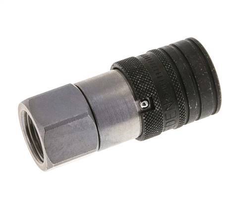 Stalen DN 10 Vlakdichtende Koppeling Snelkoppeling G 1/2 inch Binnendraad ISO 16028 CEJN D 19.7mm