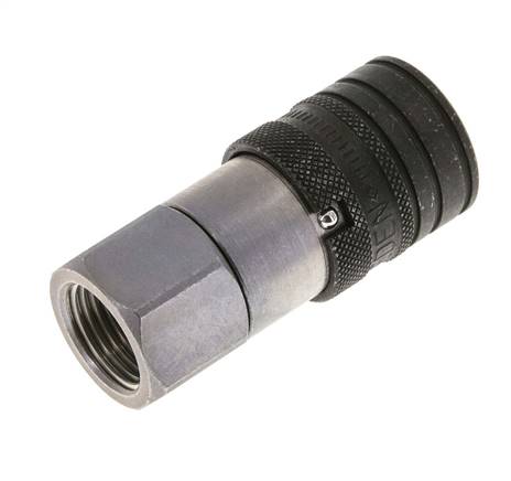 Stalen DN 10 Vlakdichtende Koppeling Snelkoppeling G 1/2 inch Binnendraad ISO 16028 CEJN D 19.7mm