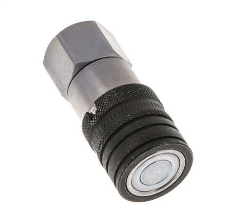 Stalen DN 10 Vlakdichtende Koppeling Snelkoppeling G 1/2 inch Binnendraad ISO 16028 CEJN D 19.7mm