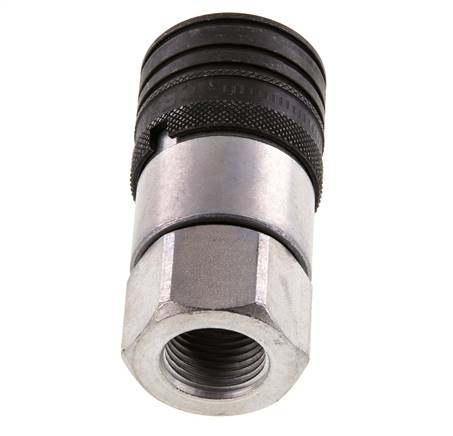Stalen DN 12.5 Vlakdichtende Koppeling Snelkoppeling G 1/2 inch Binnendraad ISO 16028 CEJN D 24.5mm