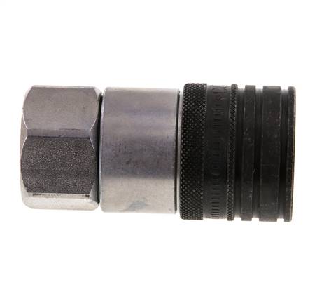 Stalen DN 12.5 Vlakdichtende Koppeling Snelkoppeling G 1/2 inch Binnendraad ISO 16028 CEJN D 24.5mm