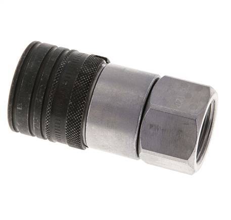 Stalen DN 12.5 Vlakdichtende Koppeling Snelkoppeling G 3/4 inch Binnendraad ISO 16028 CEJN D 24.5mm