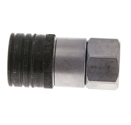 Stalen DN 12.5 Vlakdichtende Koppeling Snelkoppeling G 3/4 inch Binnendraad ISO 16028 CEJN D 24.5mm