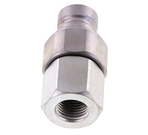 Stalen DN 6.3 Vlakdichtende Koppeling Insteeknippel G 1/4 inch Binnendraad ISO 16028 CEJN D 16.2mm