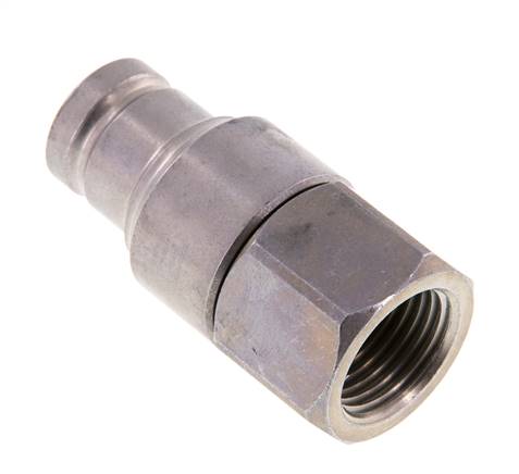Stalen DN 10 Vlakdichtende Koppeling Insteeknippel G 1/2 inch Binnendraad ISO 16028 CEJN D 19.7mm