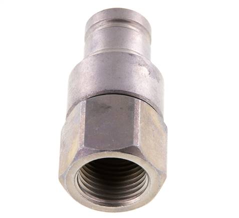 Stalen DN 10 Vlakdichtende Koppeling Insteeknippel G 1/2 inch Binnendraad ISO 16028 CEJN D 19.7mm