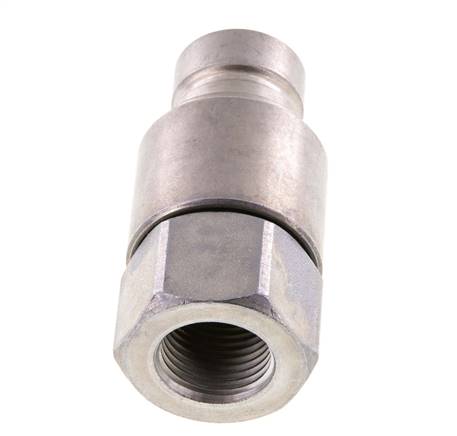 Stalen DN 12.5 Vlakdichtende Koppeling Insteeknippel G 1/2 inch Binnendraad ISO 16028 CEJN D 24.5mm