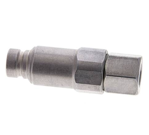 Stalen DN 6.3 Vlakdichtende Koppeling Insteeknippel G 1/4 inch Binnendraad ISO 16028 CEJN Drukontlasting D 16.2mm