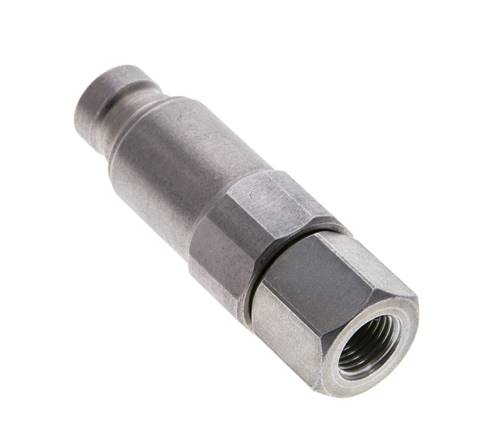 Stalen DN 6.3 Vlakdichtende Koppeling Insteeknippel G 1/4 inch Binnendraad ISO 16028 CEJN Drukontlasting D 16.2mm