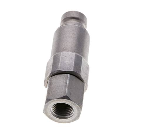 Stalen DN 6.3 Vlakdichtende Koppeling Insteeknippel G 1/4 inch Binnendraad ISO 16028 CEJN Drukontlasting D 16.2mm