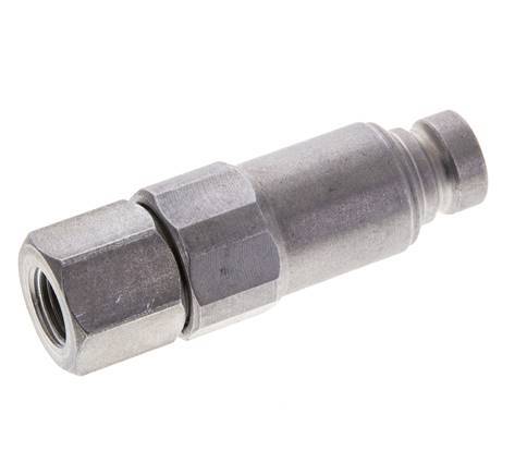 Stalen DN 6.3 Vlakdichtende Koppeling Insteeknippel G 1/4 inch Binnendraad ISO 16028 CEJN Drukontlasting D 16.2mm