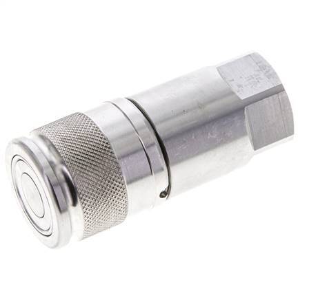 RVS DN 10 Vlakdichtende Koppeling Snelkoppeling G 3/8 inch Binnendraad ISO 16028 D 19.7mm
